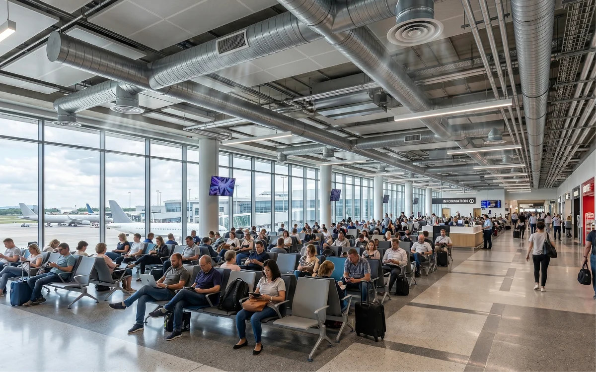 Aplicaciones ADINA — Aeropuertos y transporte Aplicación HVAC ADINA — Aeropuertos y transporte