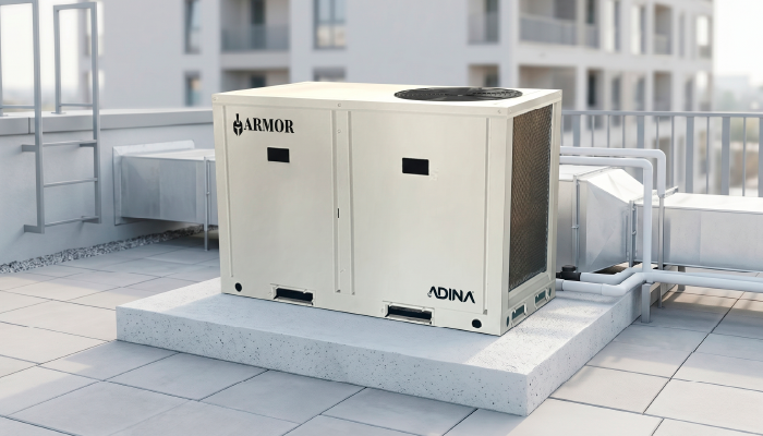 Blog — equipos comerciales HVAC Unidad rooftop Armor ADINA en azotea comercial