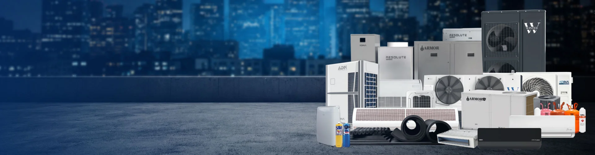Nosotros ADINA — banner corporativo Equipo y trayectoria ADINA HVAC — banner Nosotros